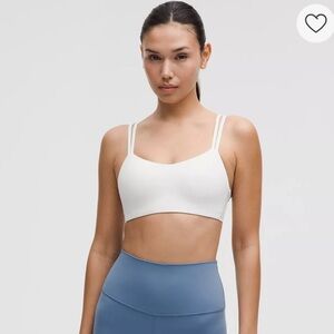 Lulumemon White Like a Cloud Sports Bra